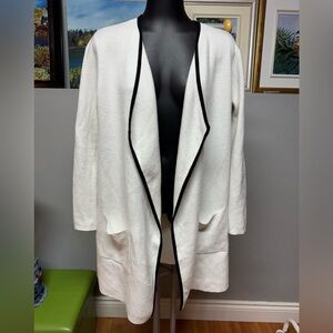 Dynamite Cream Cardigan with Black Trim. Super soft and cozy . With pockets